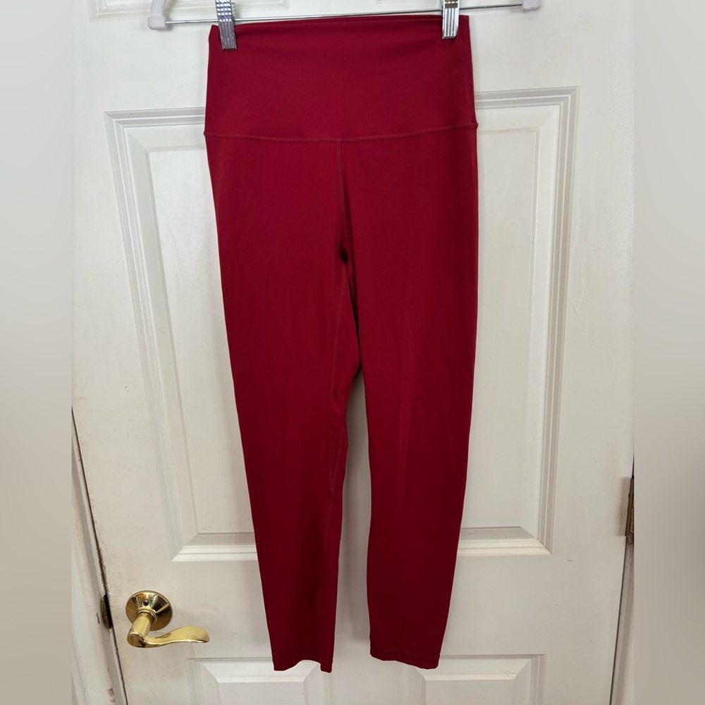 P’tula BarePro High Waisted Leggings - Deep Red - Medium EUC